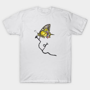 Black And Yellow Butterfly Aesthetic T-Shirt